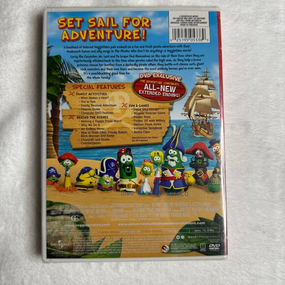 VeggieTales: The Pirates Who Don’t Do Anything DVD (2008) New Sealed Full Frame - Picture 2 of 4